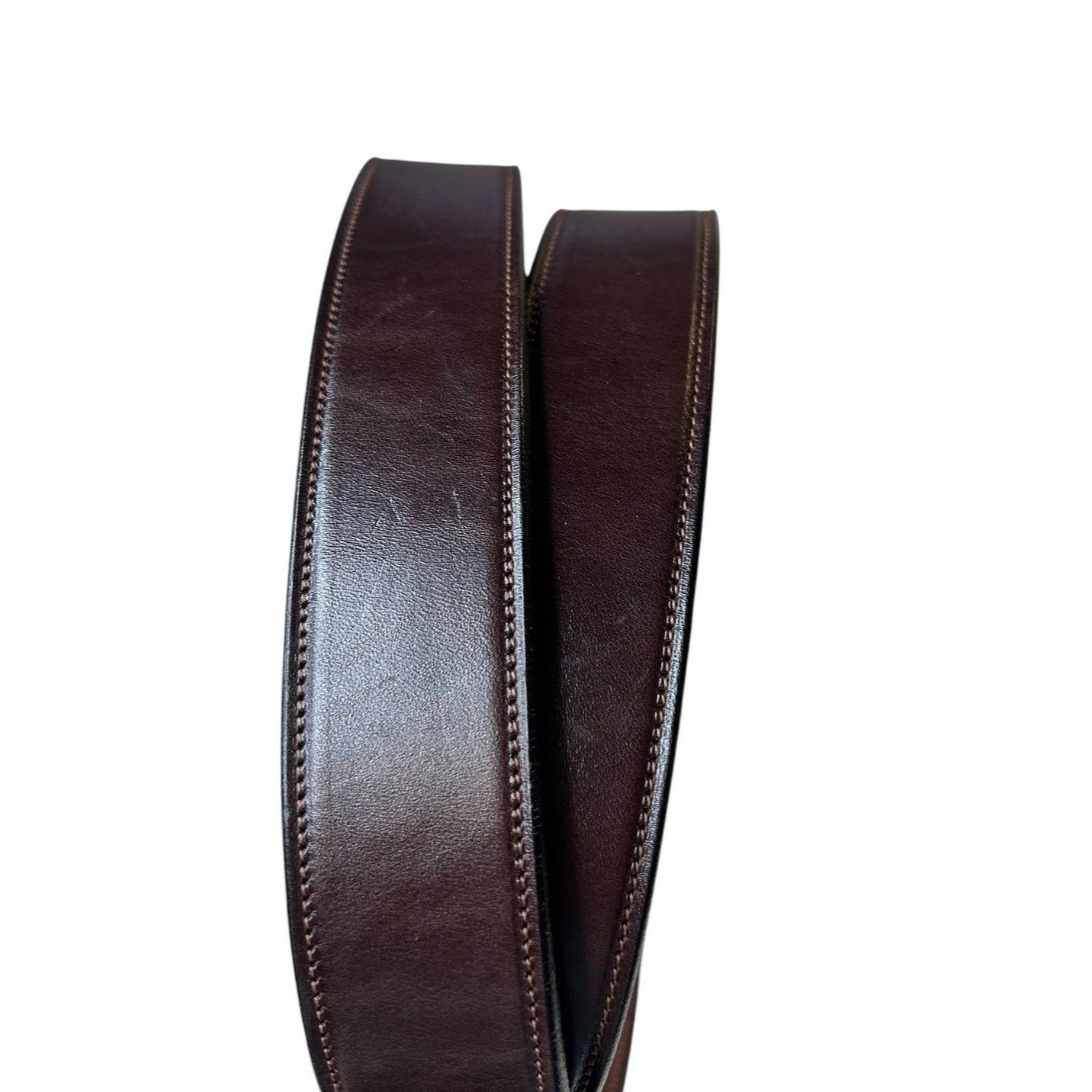 Hanks Belts The Canyon Men’s 46 Genuine Full Grain English Bridle Leather Brown — image 3 of 8